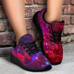 Red Purple Nebula Galaxy Space Print Sport Shoes GearFrost