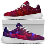 Red Purple Nebula Galaxy Space Print Sport Shoes GearFrost