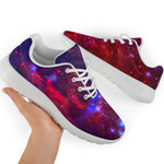 Red Purple Nebula Galaxy Space Print Sport Shoes GearFrost