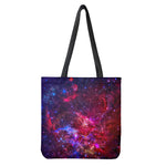 Red Purple Nebula Galaxy Space Print Tote Bag