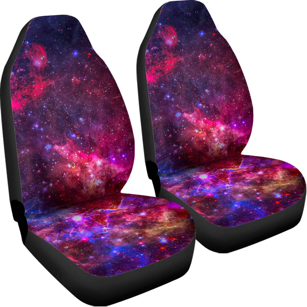 Red Purple Nebula Galaxy Space Print Universal Fit Car Seat Covers