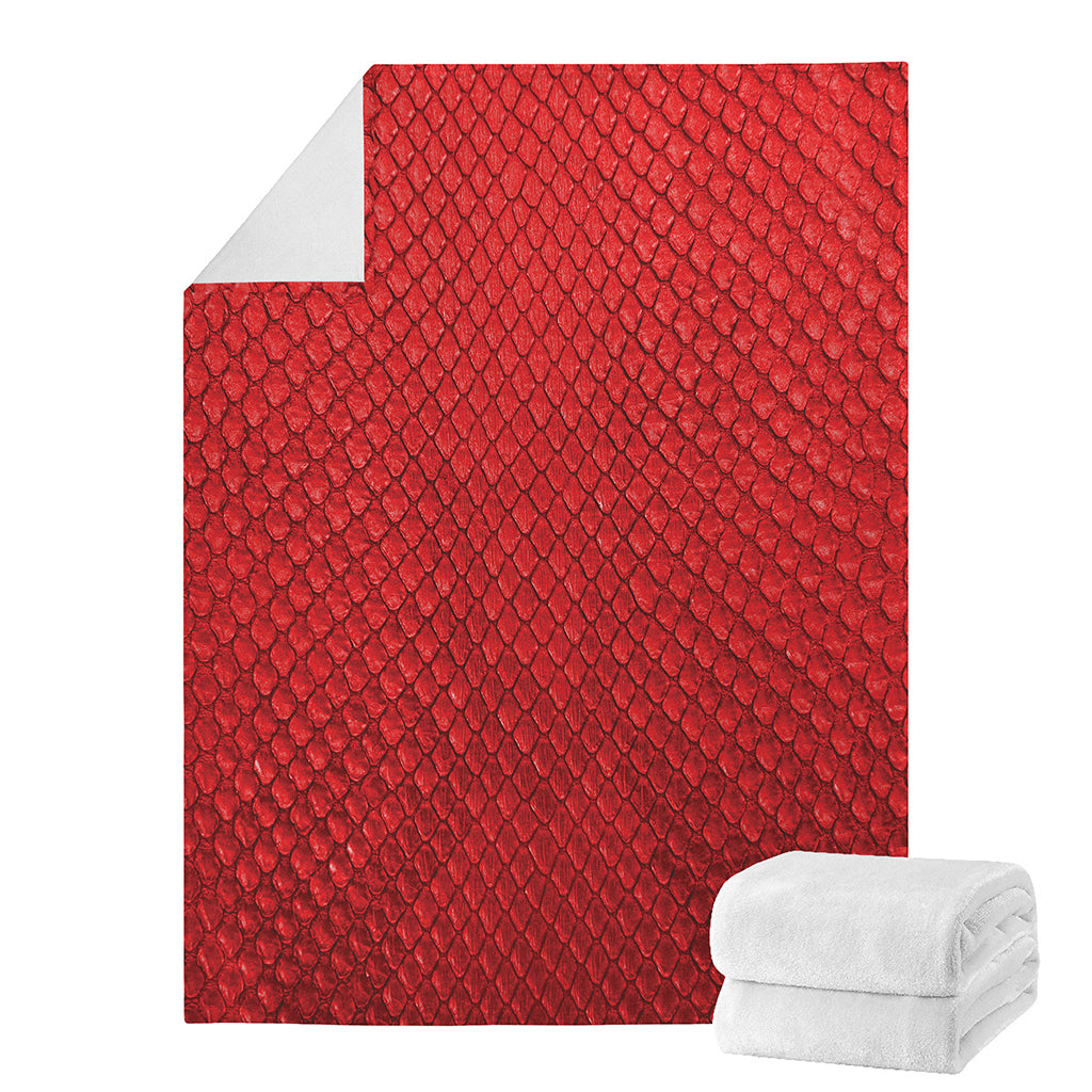Red Python Snakeskin Print Blanket