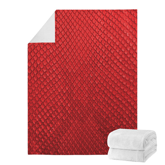 Red Python Snakeskin Print Blanket
