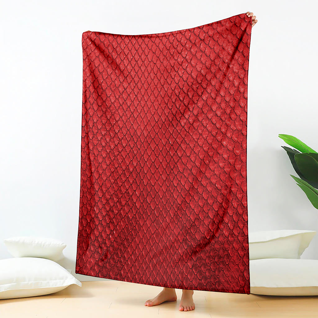 Red Python Snakeskin Print Blanket