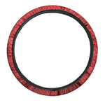 Red Python Snakeskin Print Car Steering Wheel Cover