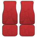 Red Python Snakeskin Print Front and Back Car Floor Mats