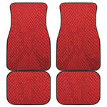 Red Python Snakeskin Print Front and Back Car Floor Mats