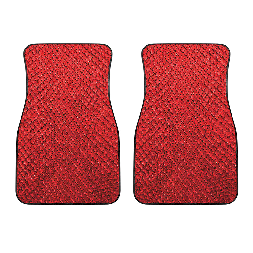 Red Python Snakeskin Print Front Car Floor Mats