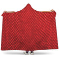 Red Python Snakeskin Print Hooded Blanket