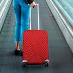 Red Python Snakeskin Print Luggage Cover