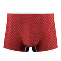 Red Python Snakeskin Print Men's Boxer Briefs