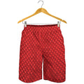 Red Python Snakeskin Print Men's Shorts