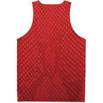 Red Python Snakeskin Print Men's Tank Top