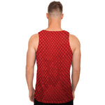 Red Python Snakeskin Print Men's Tank Top