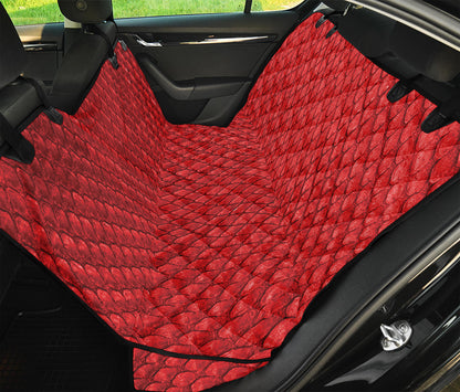 Red Python Snakeskin Print Pet Car Back Seat Cover