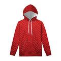 Red Python Snakeskin Print Pullover Hoodie