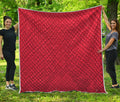 Red Python Snakeskin Print Quilt