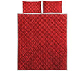Red Python Snakeskin Print Quilt Bed Set