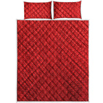 Red Python Snakeskin Print Quilt Bed Set