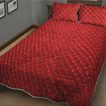 Red Python Snakeskin Print Quilt Bed Set