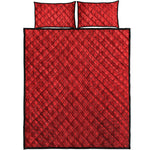 Red Python Snakeskin Print Quilt Bed Set