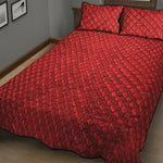 Red Python Snakeskin Print Quilt Bed Set