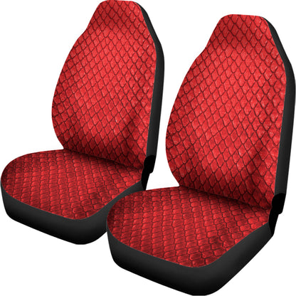 Red Python Snakeskin Print Universal Fit Car Seat Covers
