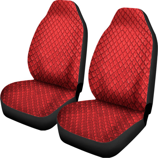 Red Python Snakeskin Print Universal Fit Car Seat Covers