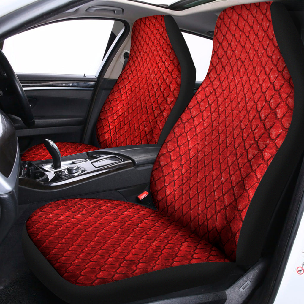 Red Python Snakeskin Print Universal Fit Car Seat Covers