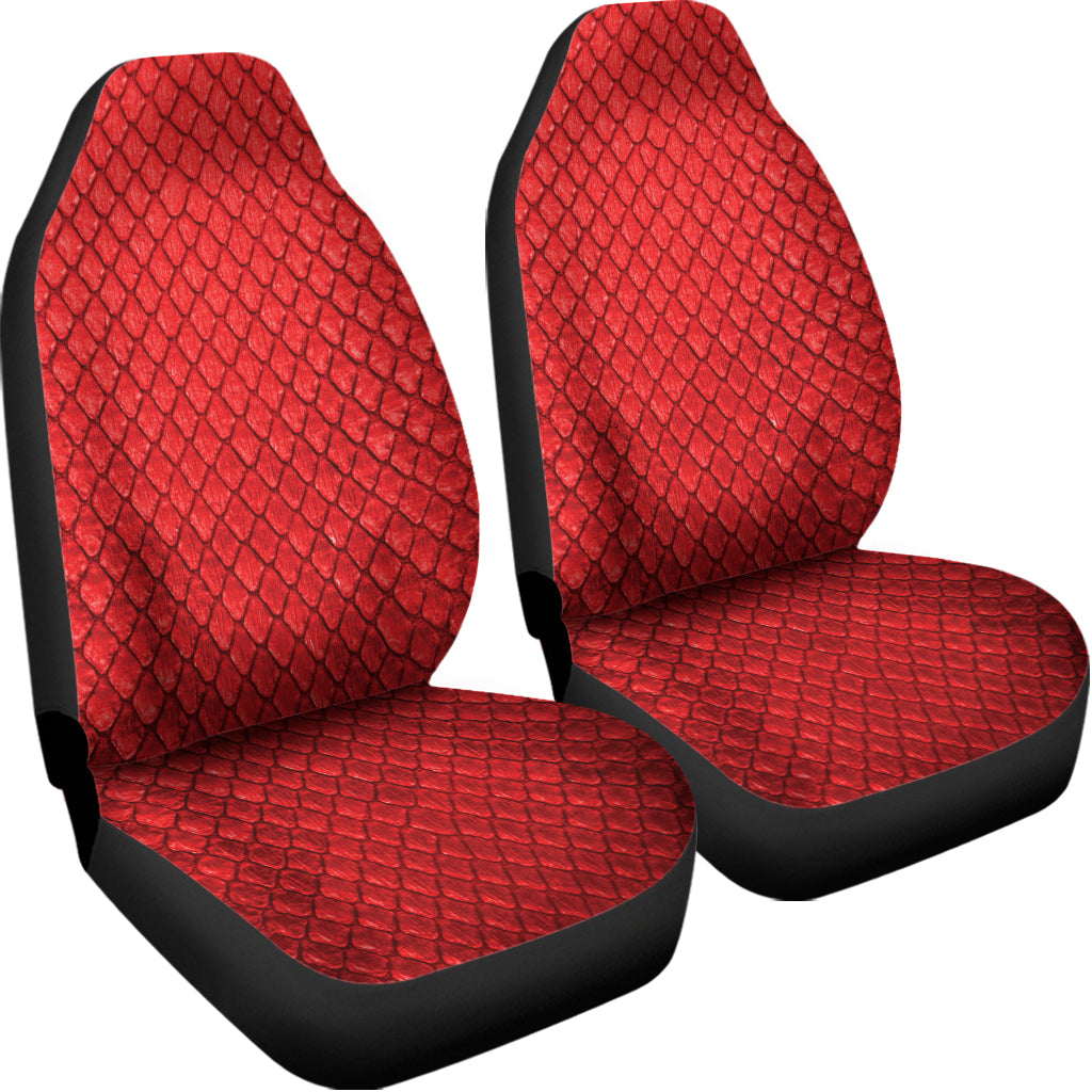 Red Python Snakeskin Print Universal Fit Car Seat Covers