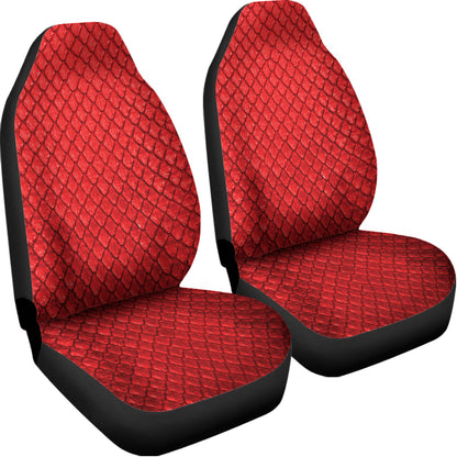 Red Python Snakeskin Print Universal Fit Car Seat Covers