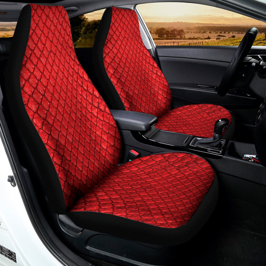 Red Python Snakeskin Print Universal Fit Car Seat Covers