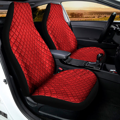 Red Python Snakeskin Print Universal Fit Car Seat Covers