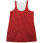 Red Python Snakeskin Print Women's Racerback Tank Top