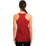 Red Python Snakeskin Print Women's Racerback Tank Top