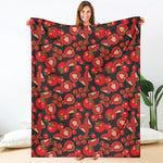 Red Ripe Tomatoes Pattern Print Blanket