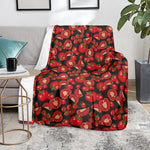 Red Ripe Tomatoes Pattern Print Blanket