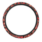 Red Ripe Tomatoes Pattern Print Car Steering Wheel Cover