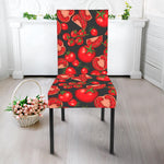 Red Ripe Tomatoes Pattern Print Dining Chair Slipcover