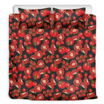 Red Ripe Tomatoes Pattern Print Duvet Cover Bedding Set