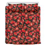Red Ripe Tomatoes Pattern Print Duvet Cover Bedding Set