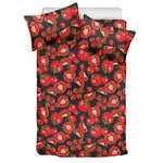 Red Ripe Tomatoes Pattern Print Duvet Cover Bedding Set