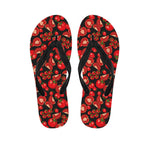 Red Ripe Tomatoes Pattern Print Flip Flops