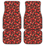 Red Ripe Tomatoes Pattern Print Front and Back Car Floor Mats