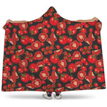 Red Ripe Tomatoes Pattern Print Hooded Blanket