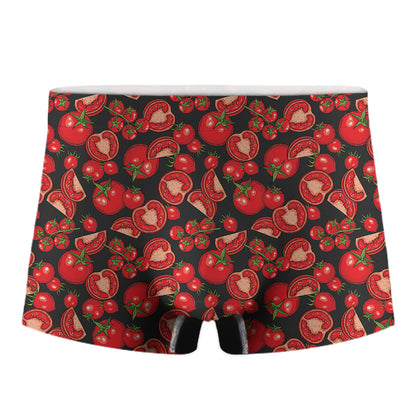 Red Ripe Tomatoes Pattern Print Men's Boxer Briefs