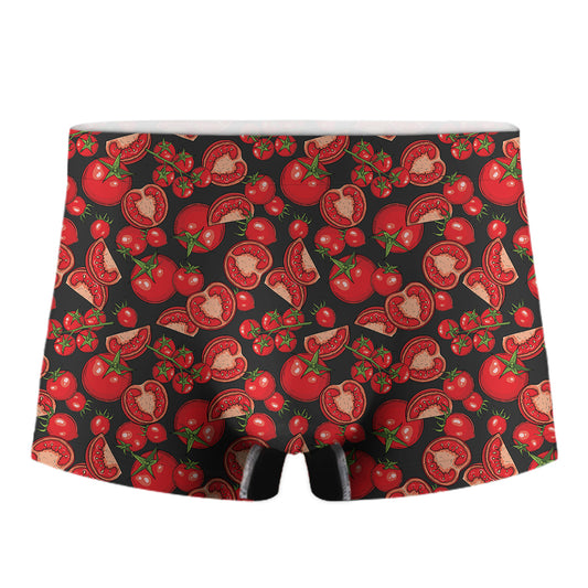 Red Ripe Tomatoes Pattern Print Men's Boxer Briefs