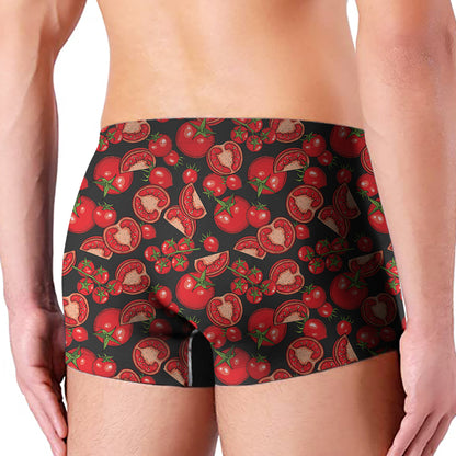 Red Ripe Tomatoes Pattern Print Men's Boxer Briefs