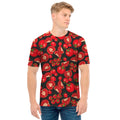 Red Ripe Tomatoes Pattern Print Men's T-Shirt