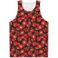 Red Ripe Tomatoes Pattern Print Men's Tank Top
